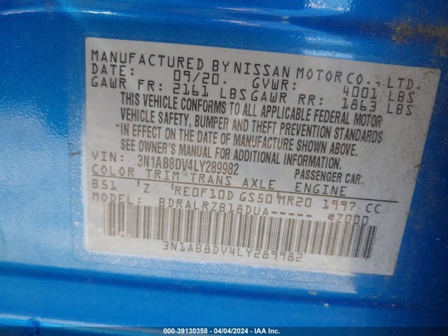 Nissan Sentra Sr Xtronic Cvt 2020 3N1AB8DV4LY289982 Image 9