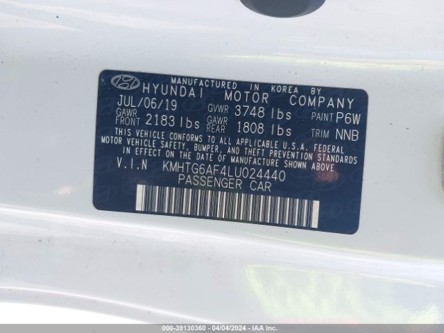 2020 HYUNDAI VELOSTER KMHTG6AF4LU024440 Photo 8