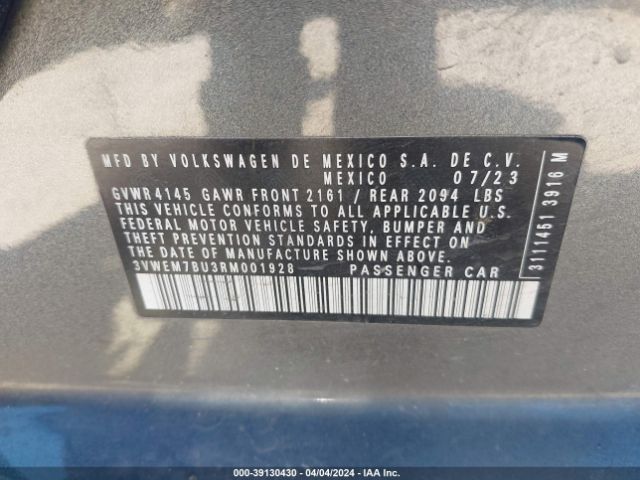 3VWEM7BU3RM001928 Volkswagen Jetta 1.5t Se