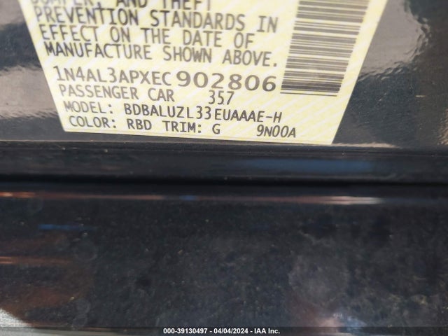 Nissan Altima 2.5 Sv 2014 1N4AL3APXEC902806 Image 9