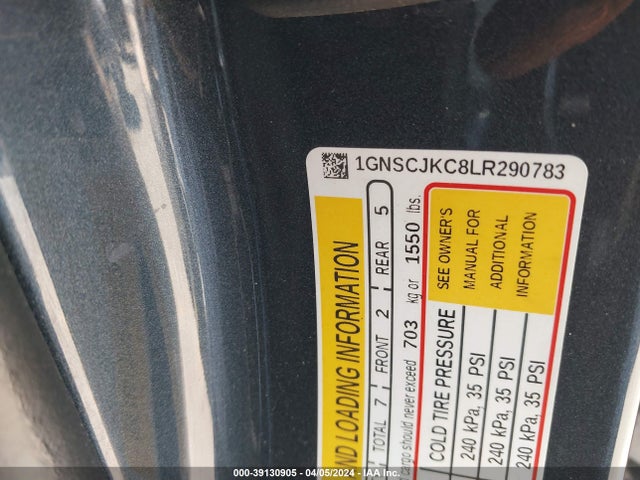 Chevrolet Suburban 2wd Premier 2020 1GNSCJKC8LR290783 Image 9
