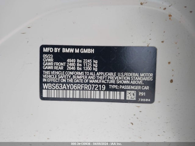 BMW M3 Cs 2024 WBS63AY06RFR07219 Image 9