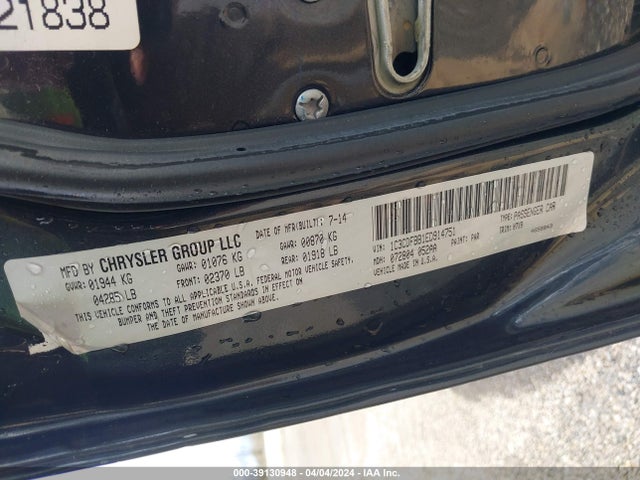 Dodge DART SXT 2014 1C3CDFBB1ED914751 Image 9