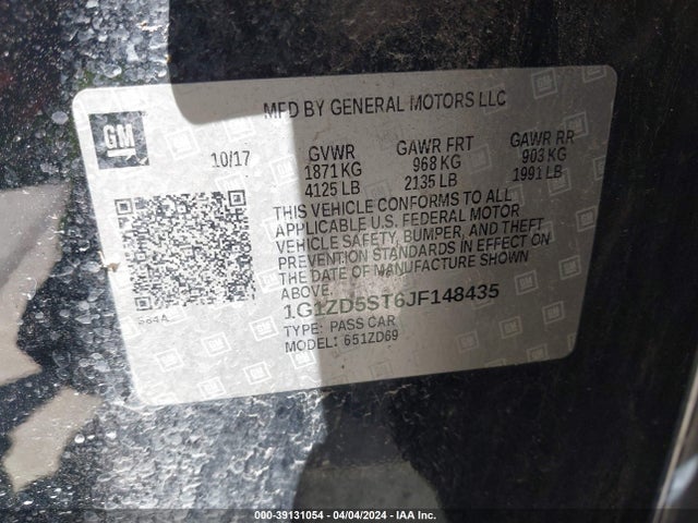 Chevrolet MALIBU LT 2018 1G1ZD5ST6JF148435 Image 9