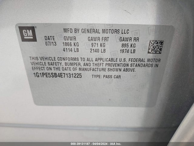 Chevrolet Cruze 2lt Auto 2014 1G1PE5SB4E7131225 Image 9