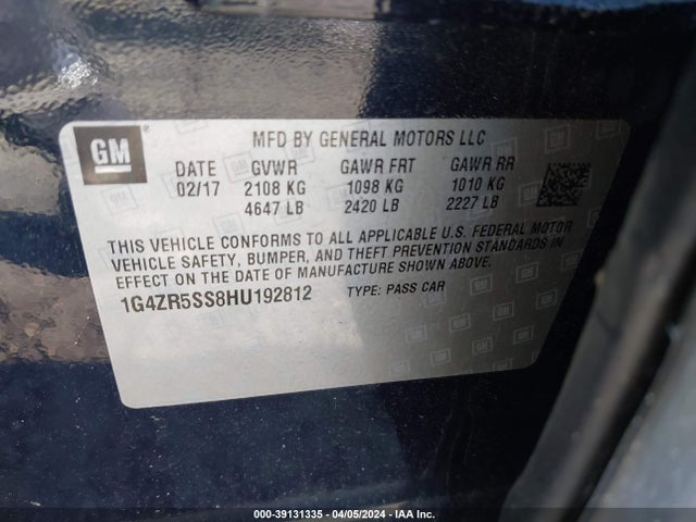 1G4ZR5SS8HU192812 Buick Lacrosse Premium