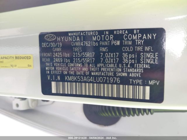KM8K53AG4LU071976 Hyundai Kona Electric Ultimate