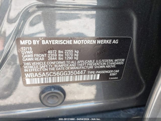 WBA5A5C56GG350447 BMW 528I