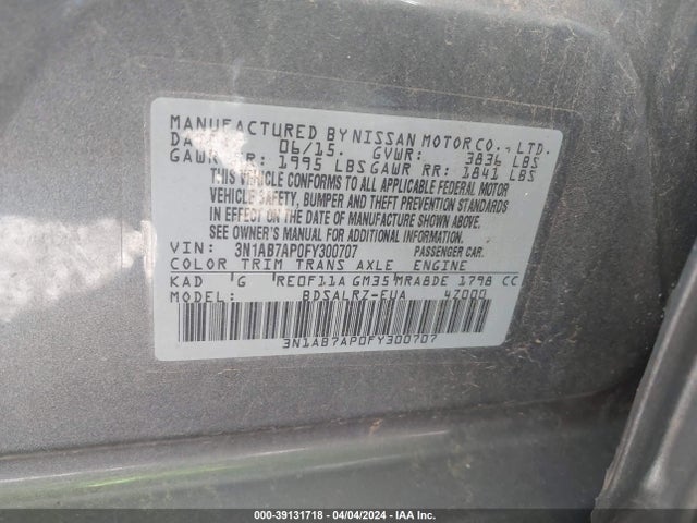 Nissan SENTRA SR 2015 3N1AB7AP0FY300707 Image 9