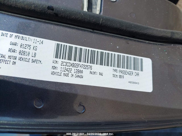 Dodge Charger Se 2015 2C3CDXBG5FH722576 Image 9