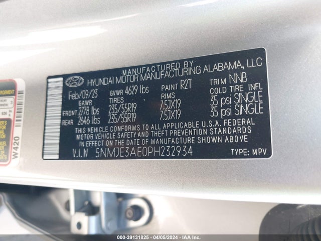 Hyundai Tucson Limited 2023 5NMJE3AE0PH232934 Image 9