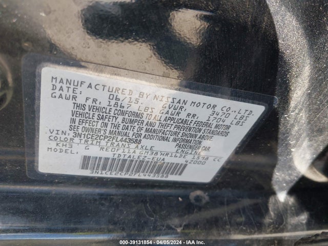 Nissan Versa Note Sl 2015 3N1CE2CP2FL443588 Image 9