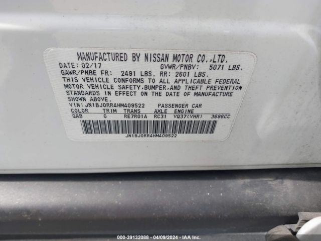 JN1BJ0RR4HM409522 Infiniti QX50