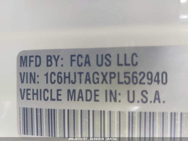 1C6HJTAGXPL562940 Jeep Gladiator Sport S 4x4