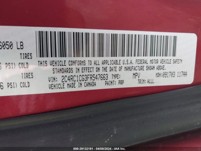 2C4RC1CG3FR547663 Chrysler Town & Country Touring-l