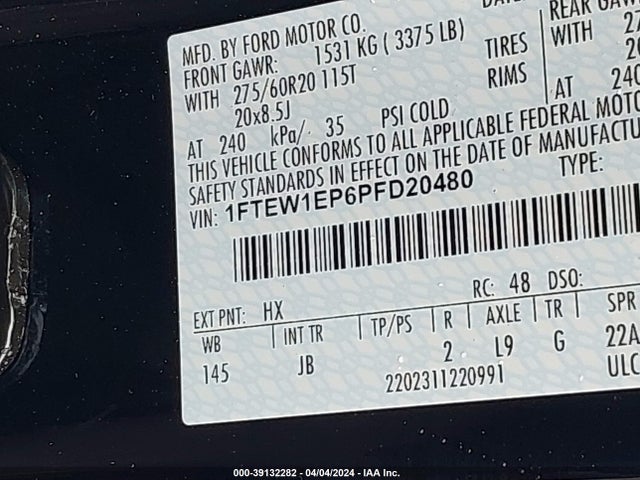Ford F-150 Xl 2023 1FTEW1EP6PFD20480 Image 9