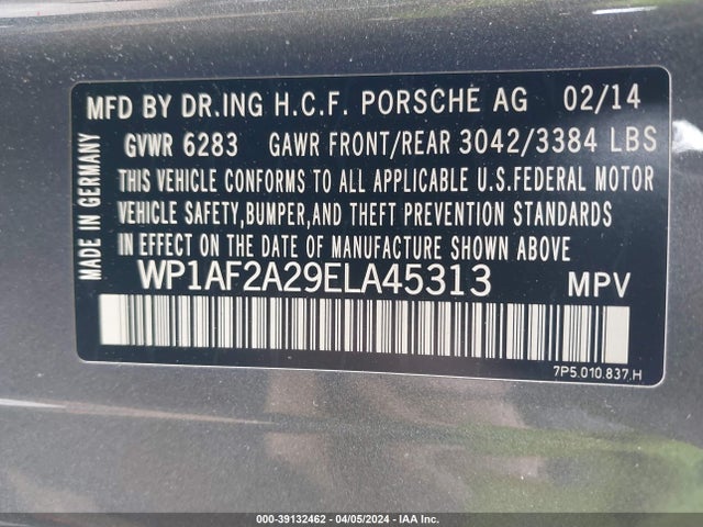 2014 PORSCHE CAYENNE WP1AF2A29ELA45313 Photo 8