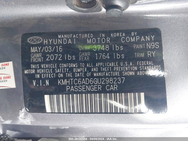 Hyundai Veloster 2016 KMHTC6AD6GU298237 Image 9