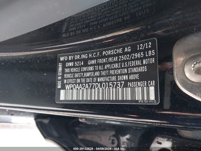 2013 PORSCHE PANAMERA WP0AA2A77DL015737 Photo 8