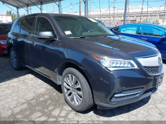 2016 Acura Mdx Technology   Acurawatch Plus Packages/technology Package მანქანა იყიდება აუქციონზე, vin: 5FRYD3H45GB003910, აუქციონის ნომერი: 39132669