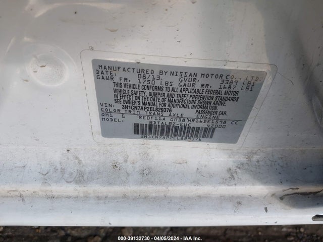 Nissan Versa 1.6 Sv 2014 3N1CN7AP2EL829376 Image 9