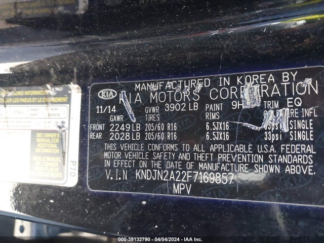 KIA Soul 2015 KNDJN2A22F7169857 Image 9