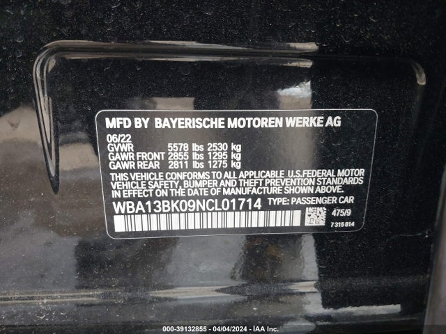 BMW M550 I Xdrive 2022 WBA13BK09NCL01714 Image 9