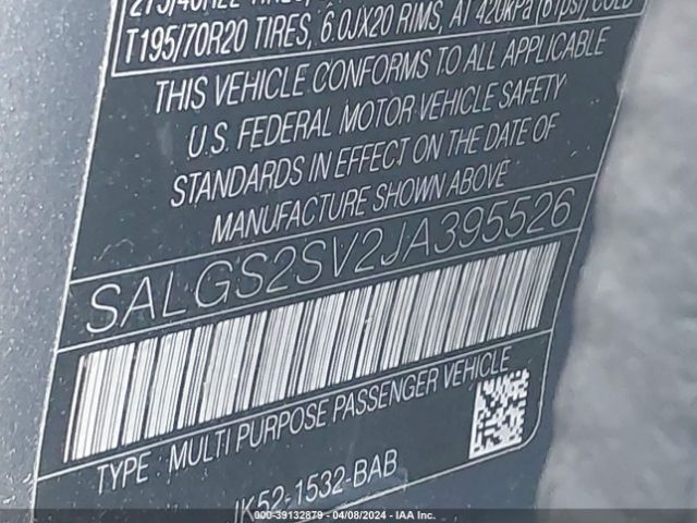 SALGS2SV2JA395526 Land Rover Range Rover 3.0l V6 Supercharged Hse