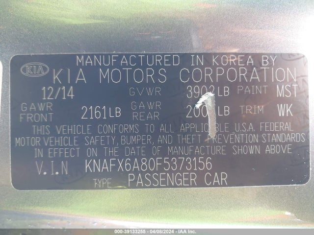 KIA Forte Koup Ex 2015 KNAFX6A80F5373156 Image 9