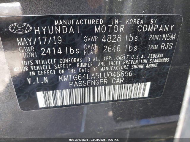 Genesis G70 2.0t Awd 2020 KMTG64LA5LU046656 Image 9