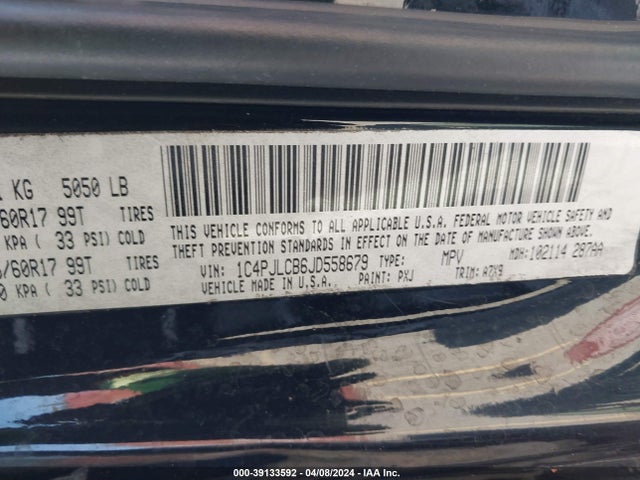 1C4PJLCB6JD558679 Jeep Cherokee Latitude Fwd