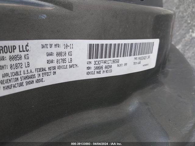 2012 FIAT 500 3C3CFFAR1CT196568 Photo 8