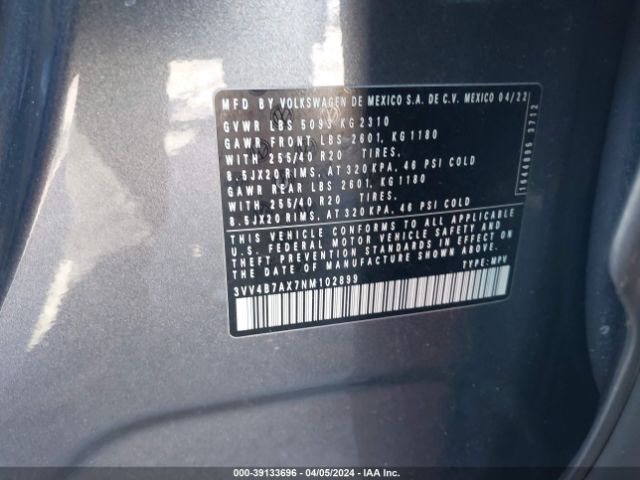 3VV4B7AX7NM102899 Volkswagen Tiguan 2.0t Sel R-line