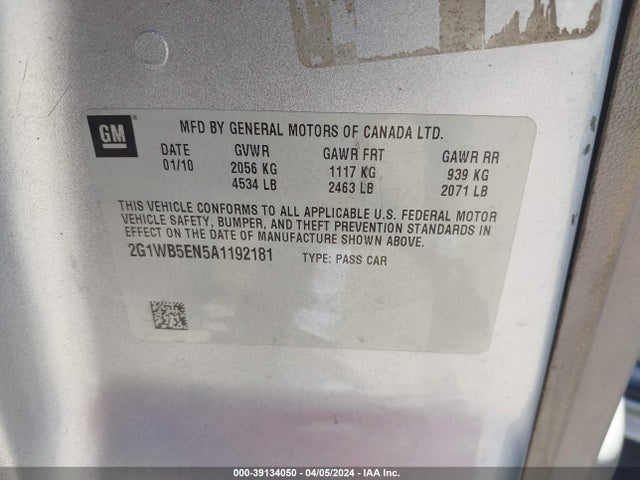 Chevrolet Impala Limited Lt 2016 2G1WB5E32G1103190 Image 9