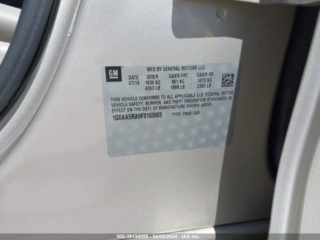 Cadillac Ats Standard 2015 1G6AA5RA9F0103665 Image 9