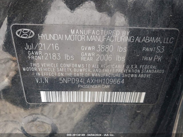 Hyundai Elantra Eco 2017 5NPD94LAXHH109664 Image 9