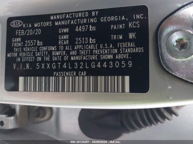 5XXGT4L32LG443059 KIA Optima Lx