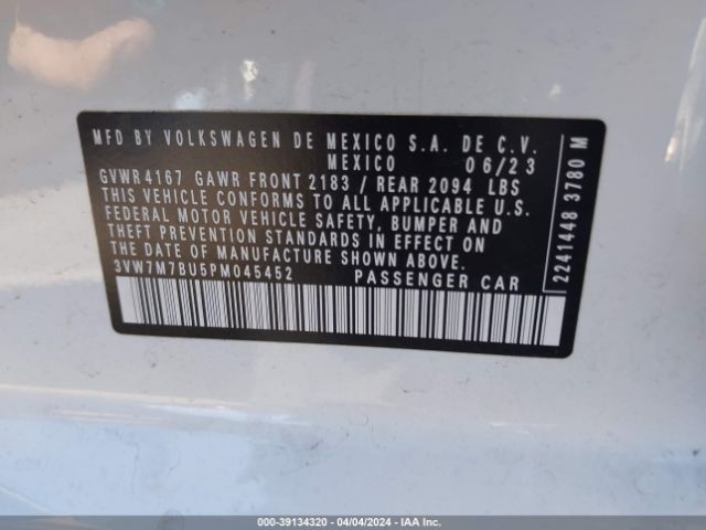 3VW7M7BU5PM045452 Volkswagen Jetta 1.5t Se