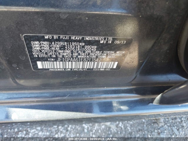 Subaru Impreza 2.0i 2014 JF1GPAA61E8213542 Image 9
