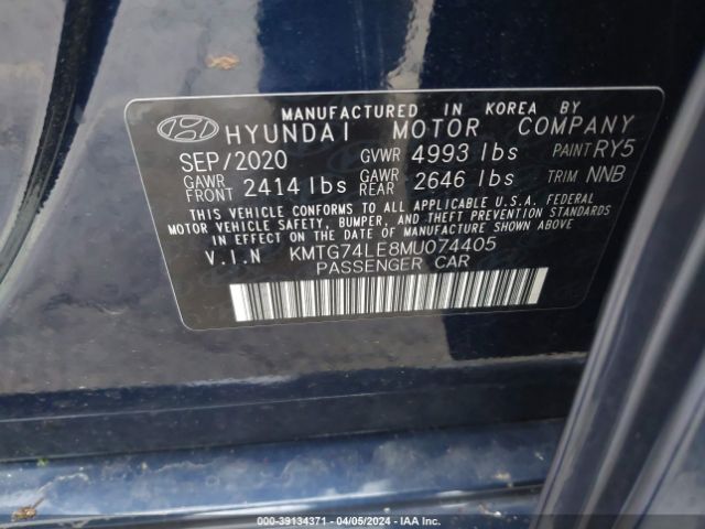 KMTG74LE8MU074405 Genesis G70 3.3t Awd