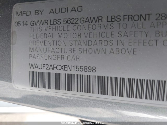 Audi S6 4.0t Prestige 2014 WAUF2AFCXEN155898 Image 9