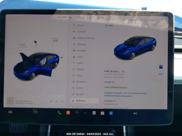 2020 TESLA MODEL 3 5YJ3E1EB6LF622543 Photo 6