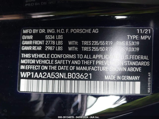 2022 PORSCHE MACAN WP1AA2A53NLB03621 Photo 8