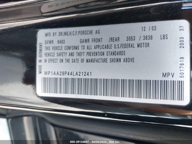 2004 PORSCHE CAYENNE WP1AA29P44LA21241 Photo 8