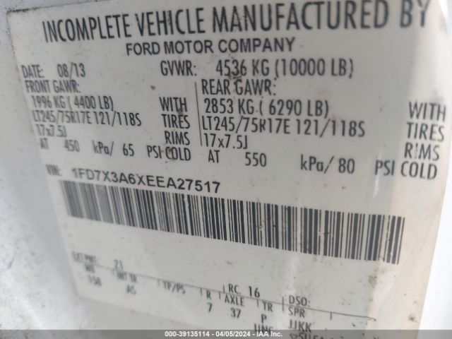 1FD7X3A6XEEA27517 Ford F-350 Xl