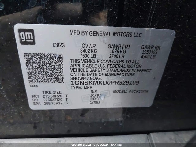 Chevrolet Tahoe 4wd Ls 2023 1GNSKMKD0PR329109 Image 9