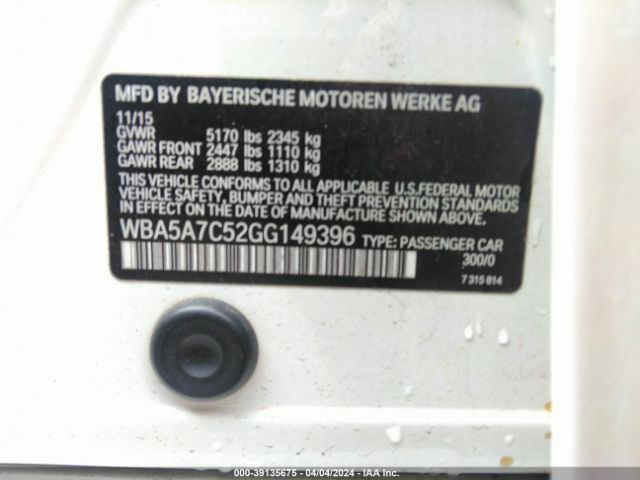 WBA5A7C52GG149396 BMW 528i Xdrive