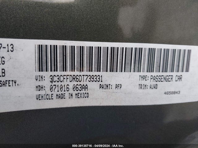 2013 FIAT 500C 3C3CFFDR6DT739331 Photo 8