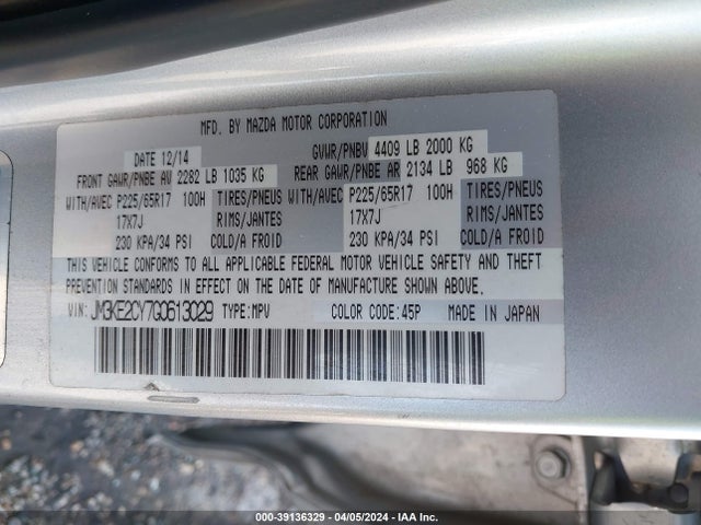 Mazda Cx-5 Touring 2016 JM3KE2CY7G0613029 Image 9