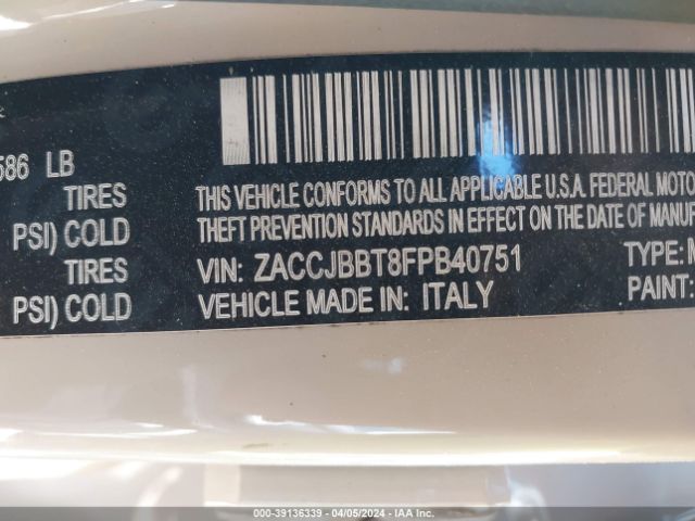 ZACCJBBT8FPB40751 Jeep Renegade Latitude